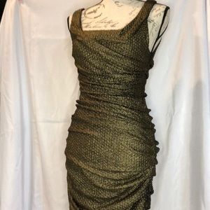 Express Metallic Gold Dress - Size 4 (EUC)